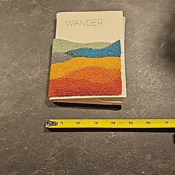 Funky boho wander explore punch needle passport holder wallet - Picture 4 of 5